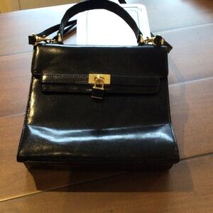 Elegant Black Leather Handbag